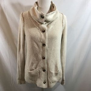 Calvin Klein beige button down cardigan -  womens
